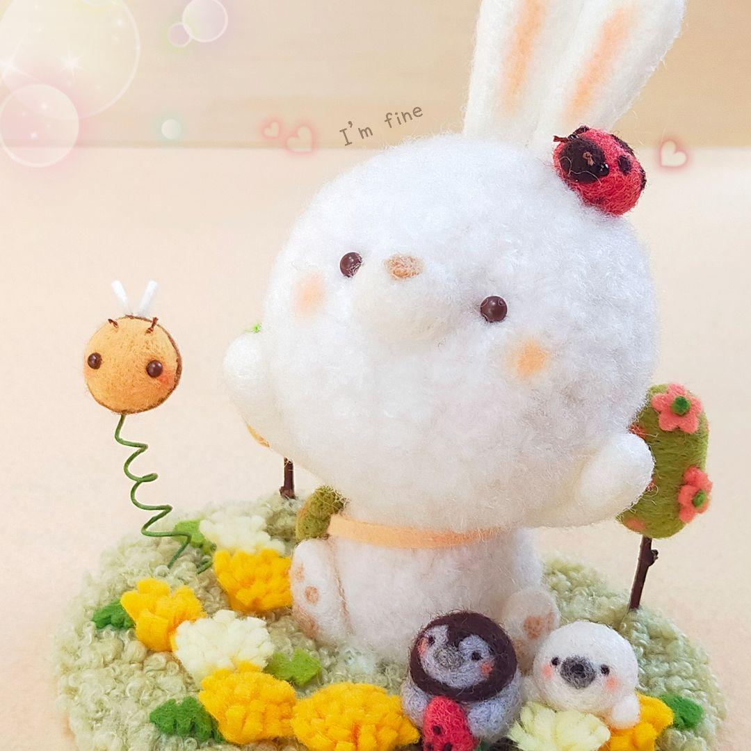 ✿羊毛フェルト✿メル様✿ふわふわうさぎさん✿アザラシくん✿ペンギンくん…他✿