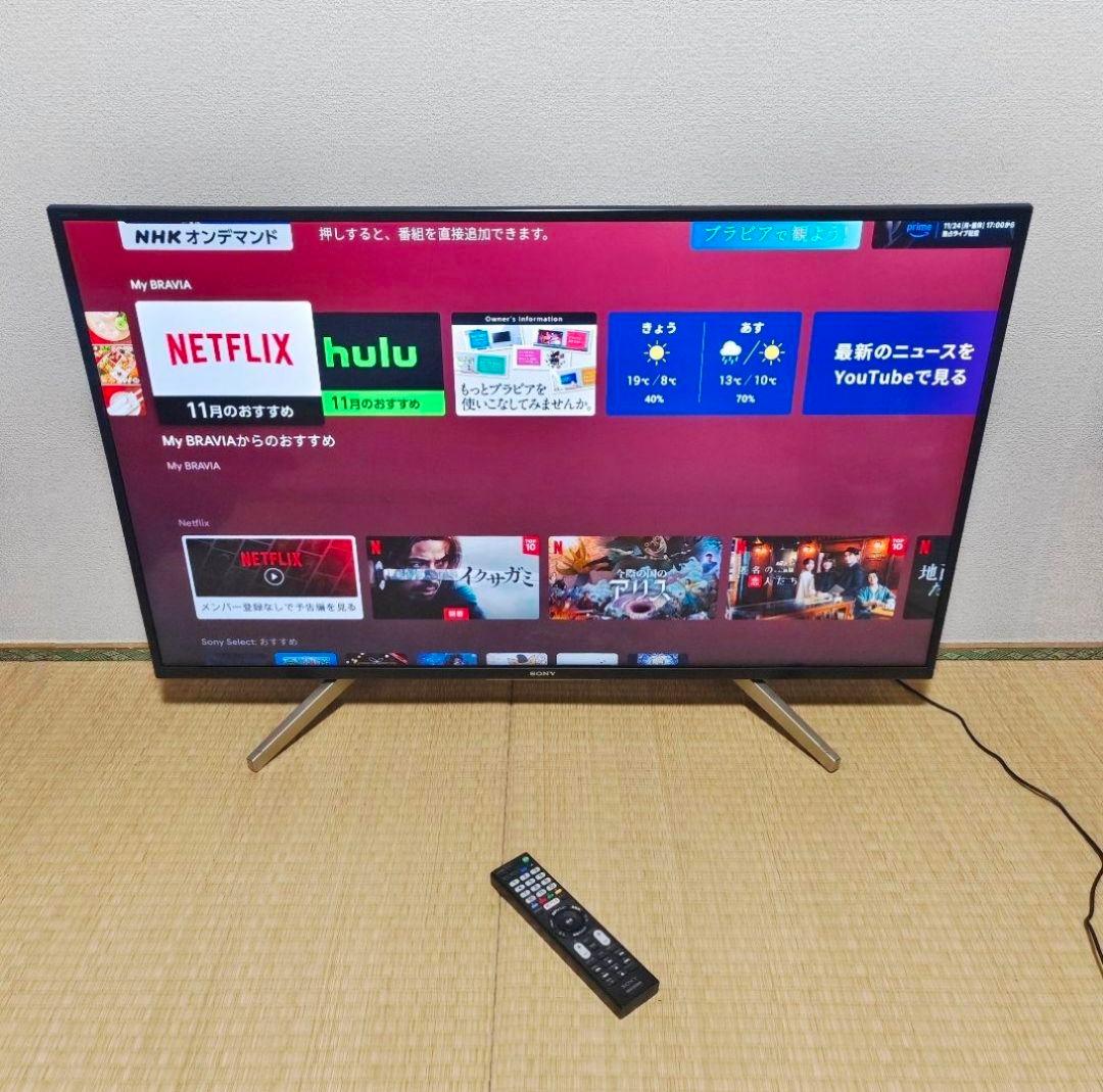 4Kスマートテレビ SONY 49型 ネット動画✨地上波 Android内蔵