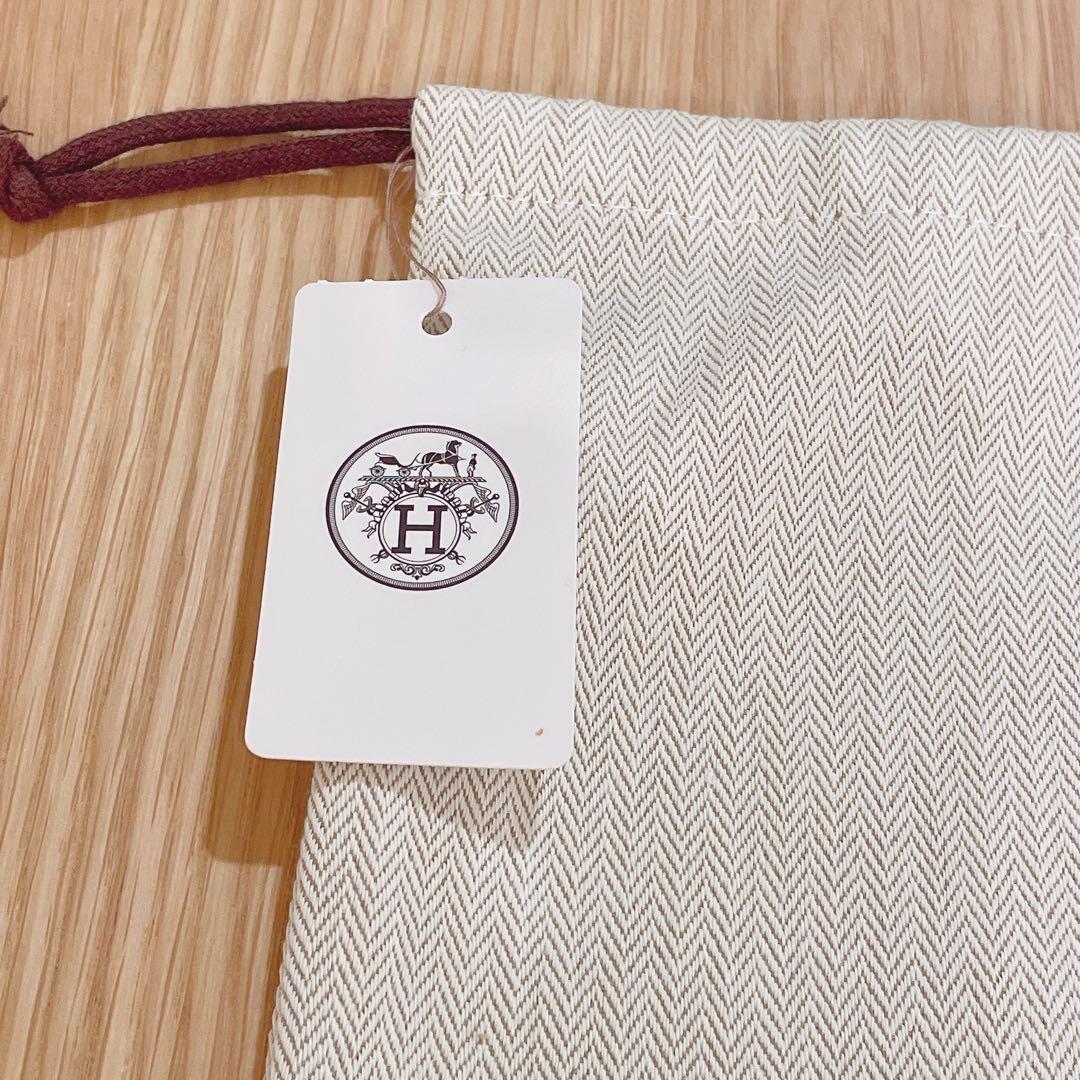 新品 HERMES 保存袋 HERMESタグ付 巾着袋