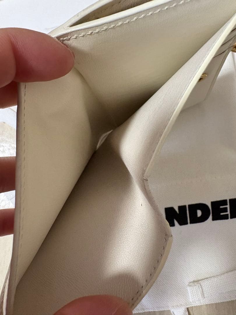 JIL SANDER ジルサンダー レザーウォレット アイボリー 箱・保存袋付き