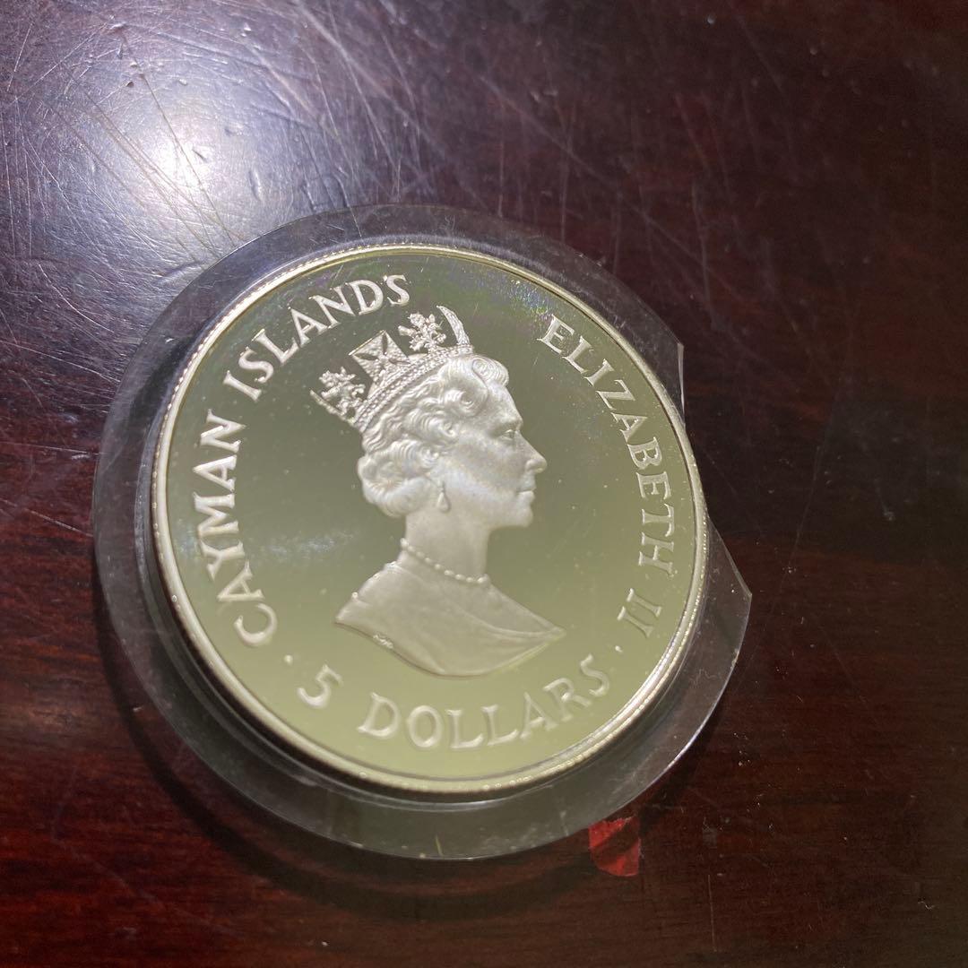 1988年 ケイマン諸島 ソウルオリンピック記念 5ドルプルーフ銀貨