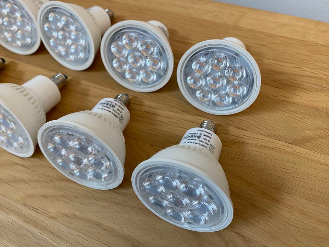 オーム電機　ハロゲンランプ　E11 口金　広角　LED 調光器対応　8個セット