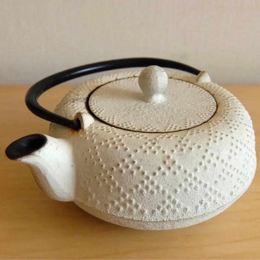 南部鉄器 急須カラーポット KOSHI アラレ白 伝統工芸 インテリアに