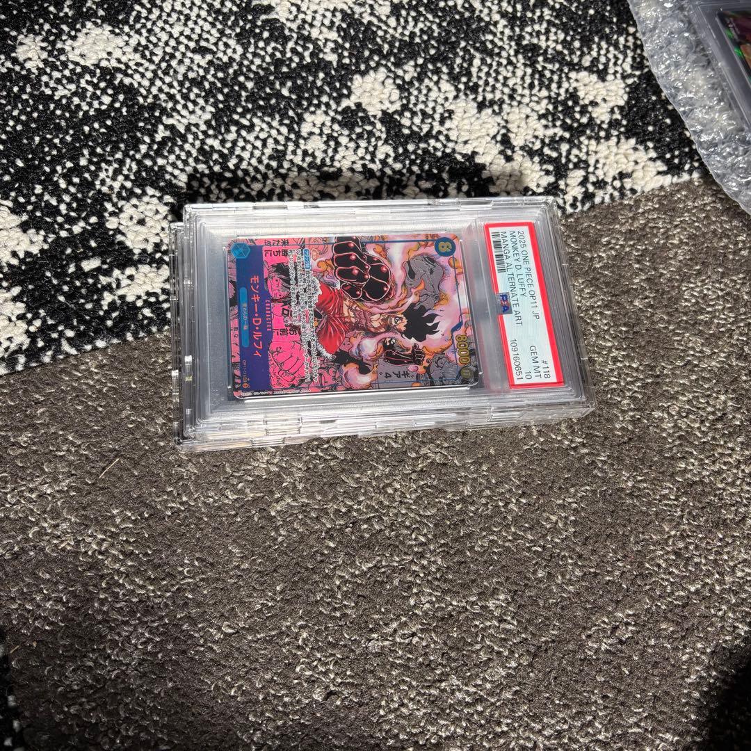 【PSA10】ルフィ ギア4 コミパラ ワンピースカード OP11-118