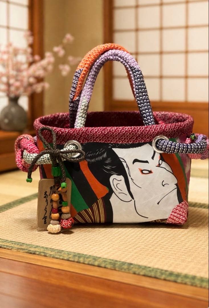 一閑張り 竹かご バック