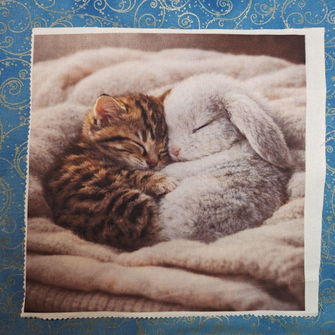 トイプーママ　ハンカチ　ねこちゃん柄ハンドメイド2/15