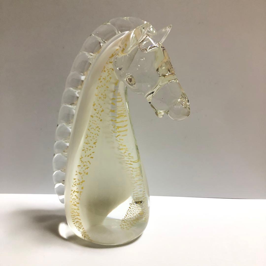 マルティグラス　クリスタルガラス　置物　馬　ホース　multi glass