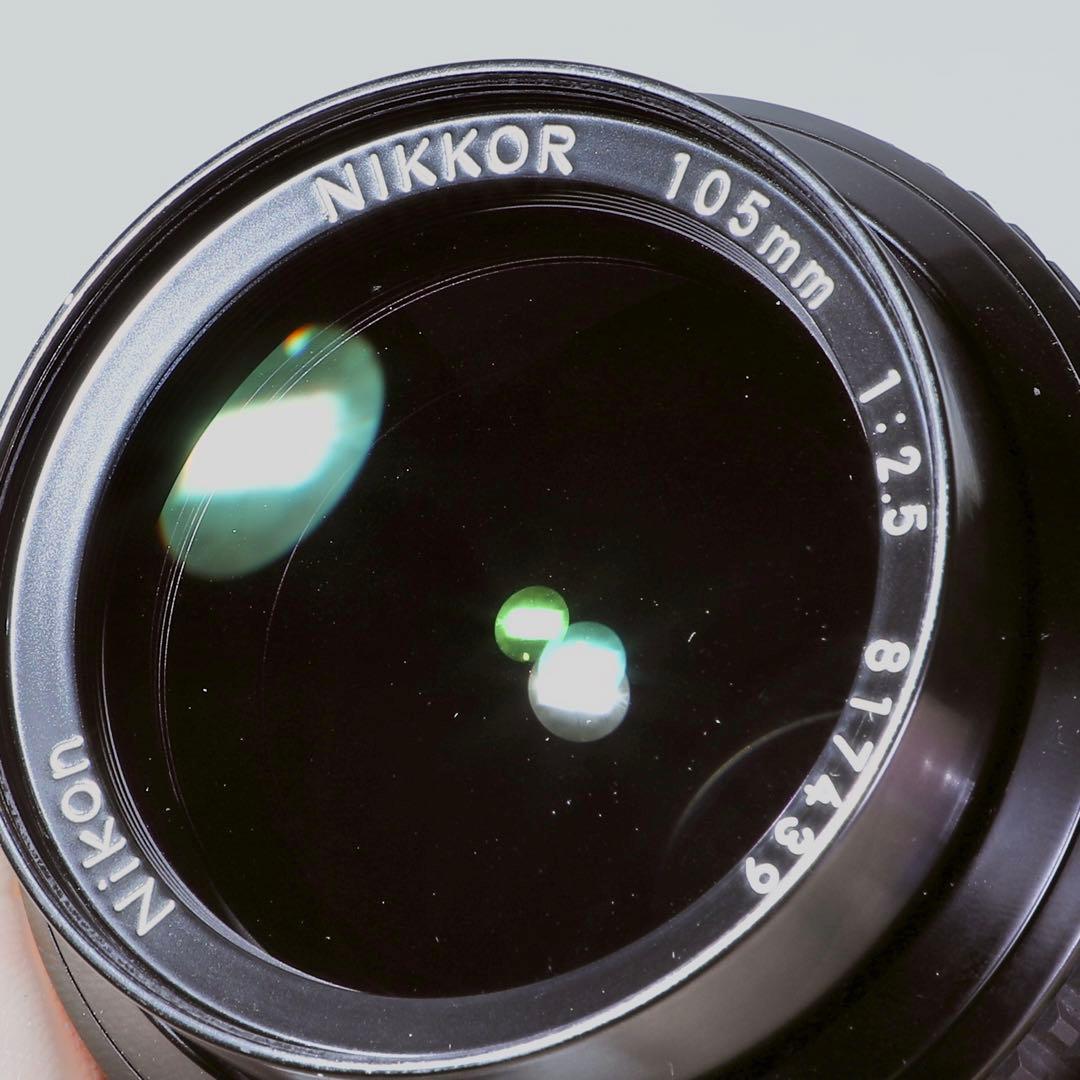 【完動品】Nikon Ai NIKKOR 105mm f/2.5 単焦点 作例有