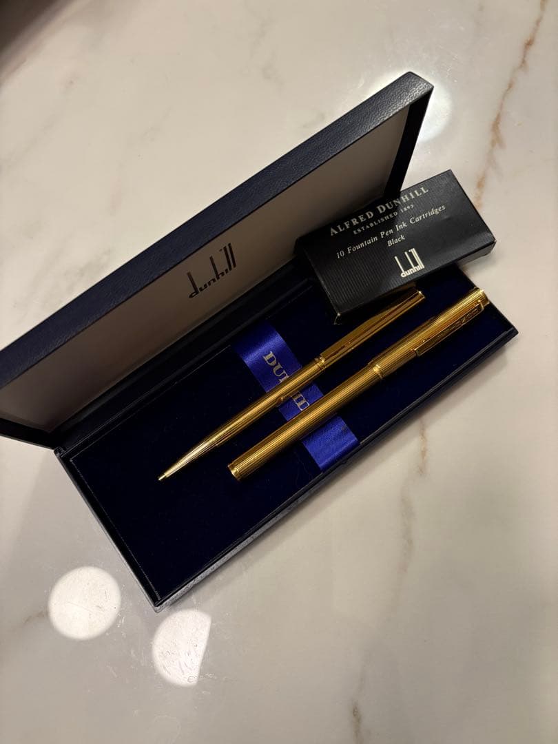 ダンヒル 14K 万年筆 585 GERMANY ボールペン セット ケース付