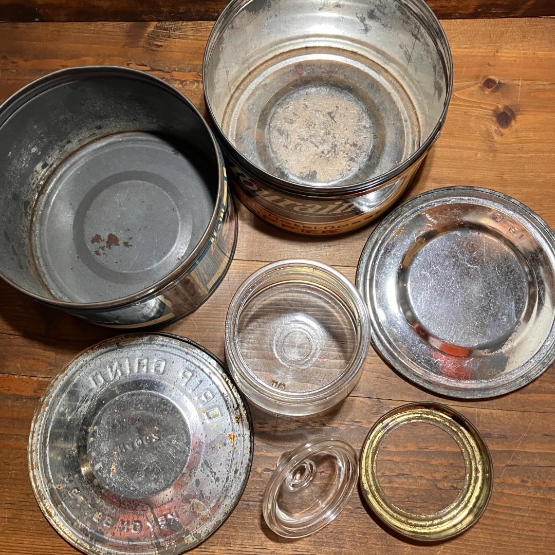 COFFEE缶とジャーのセット／アメリカvintage／USA／Tin／空缶