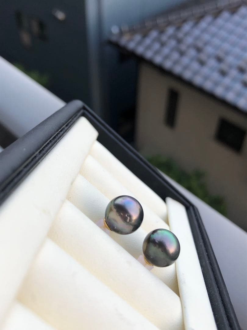 黒蝶真珠　ピアス　タヒチ産パールSA15