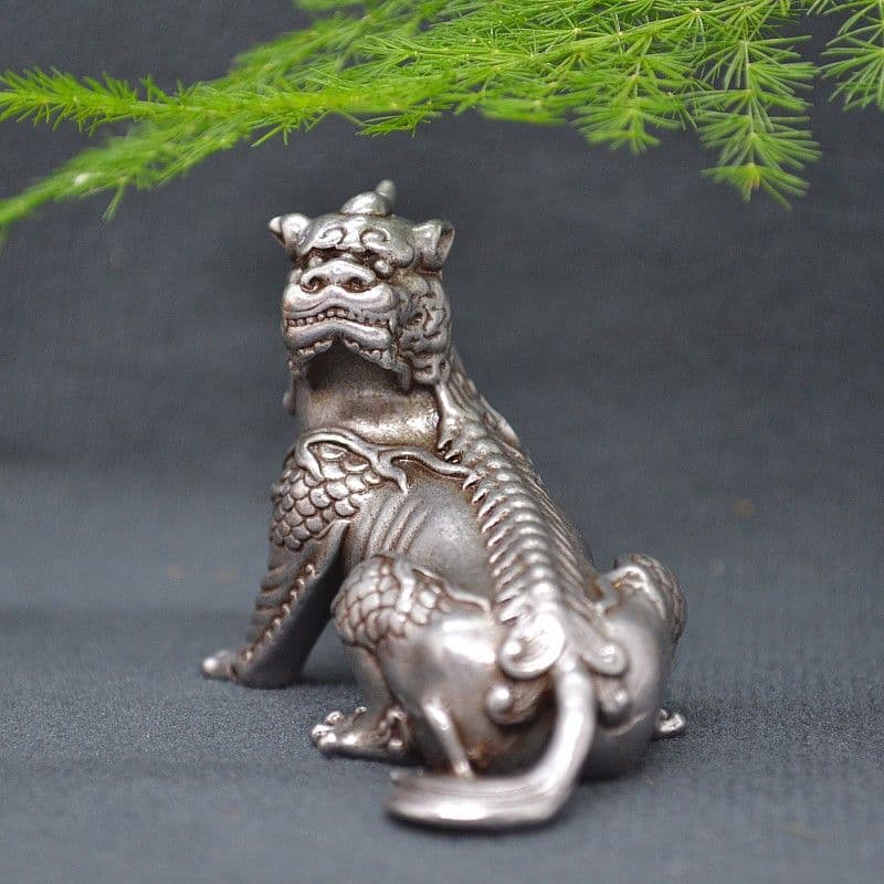 鉄器 神獣 地蔵王騎馬神獣 茶台茶寵 装飾品 工芸品 置物