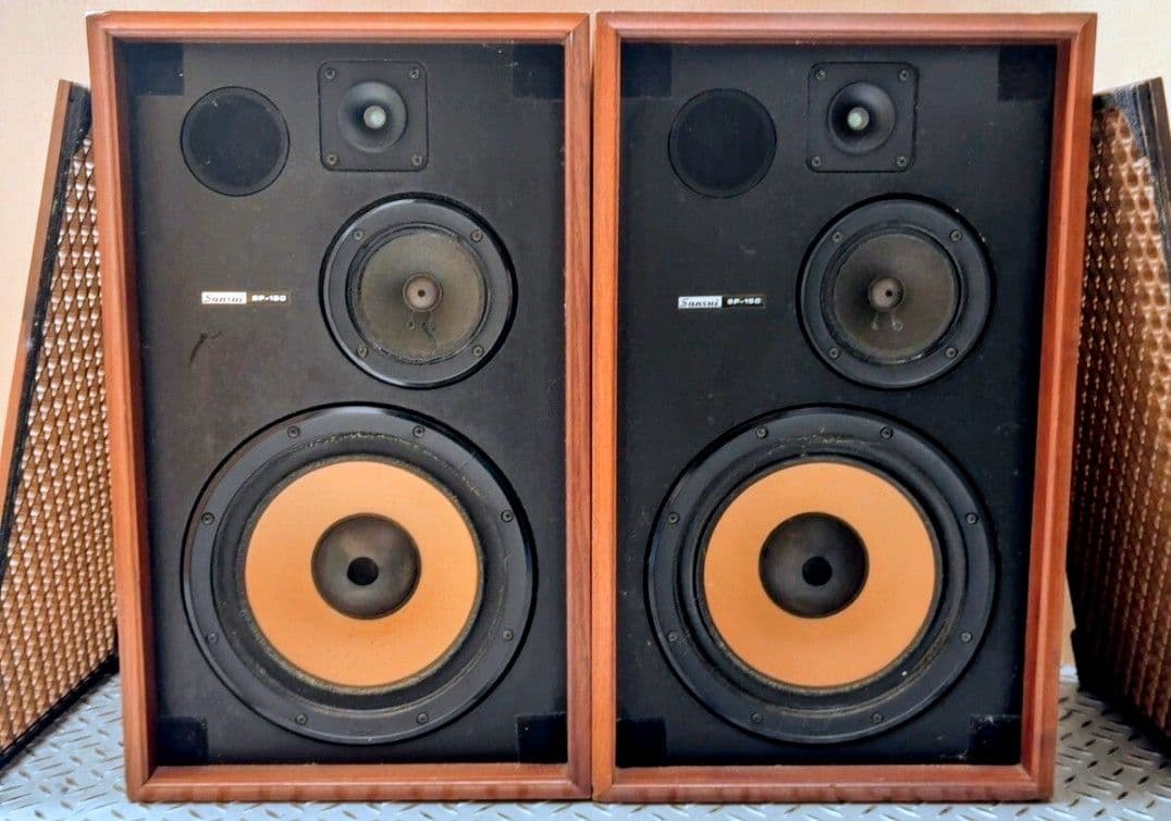 SANSUI SP-150 ペア!! 人気木目!! JBL換装加工用にどうぞ!!