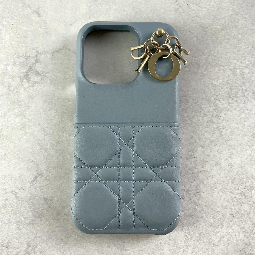 Lady Dior iPhone12ケース ディオール　ブルー　カナージュ