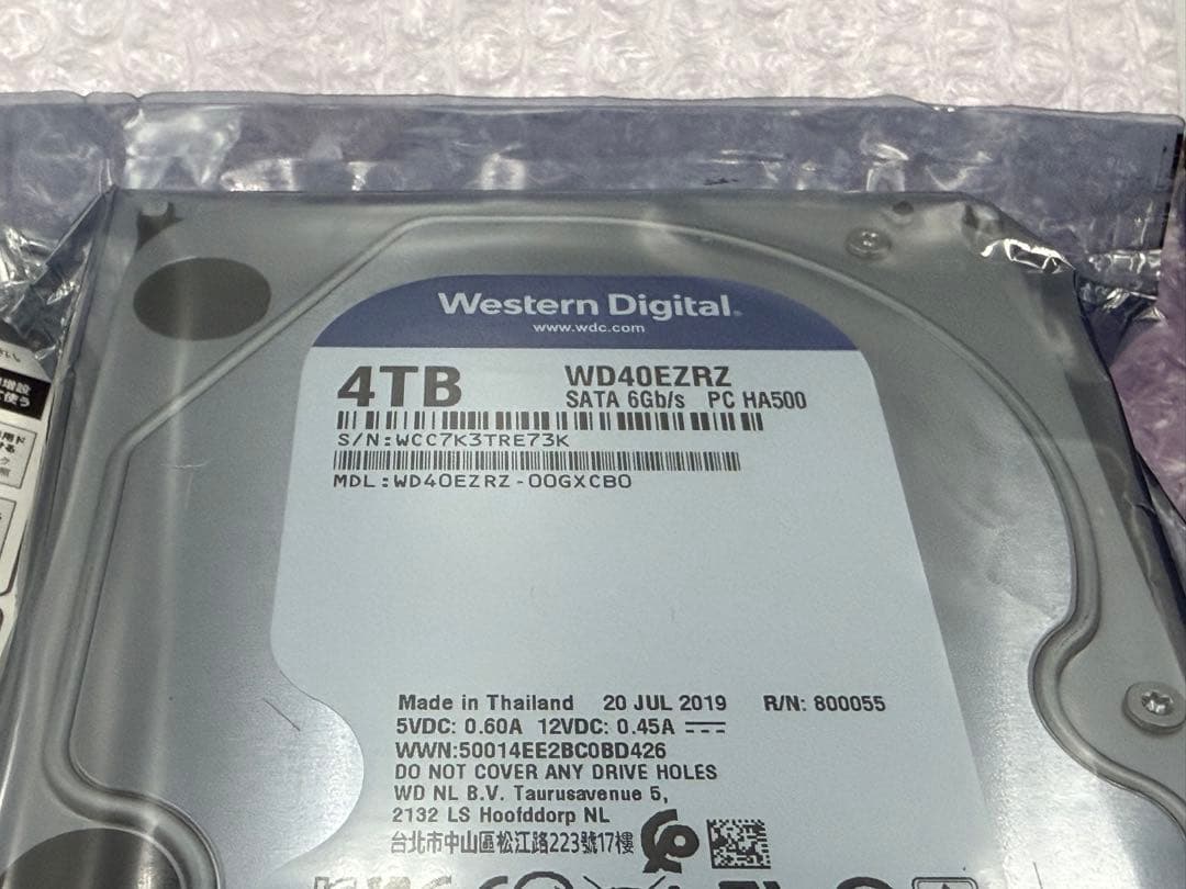 新品未使用 WD 4.0TB 計2台 HDD CMR
