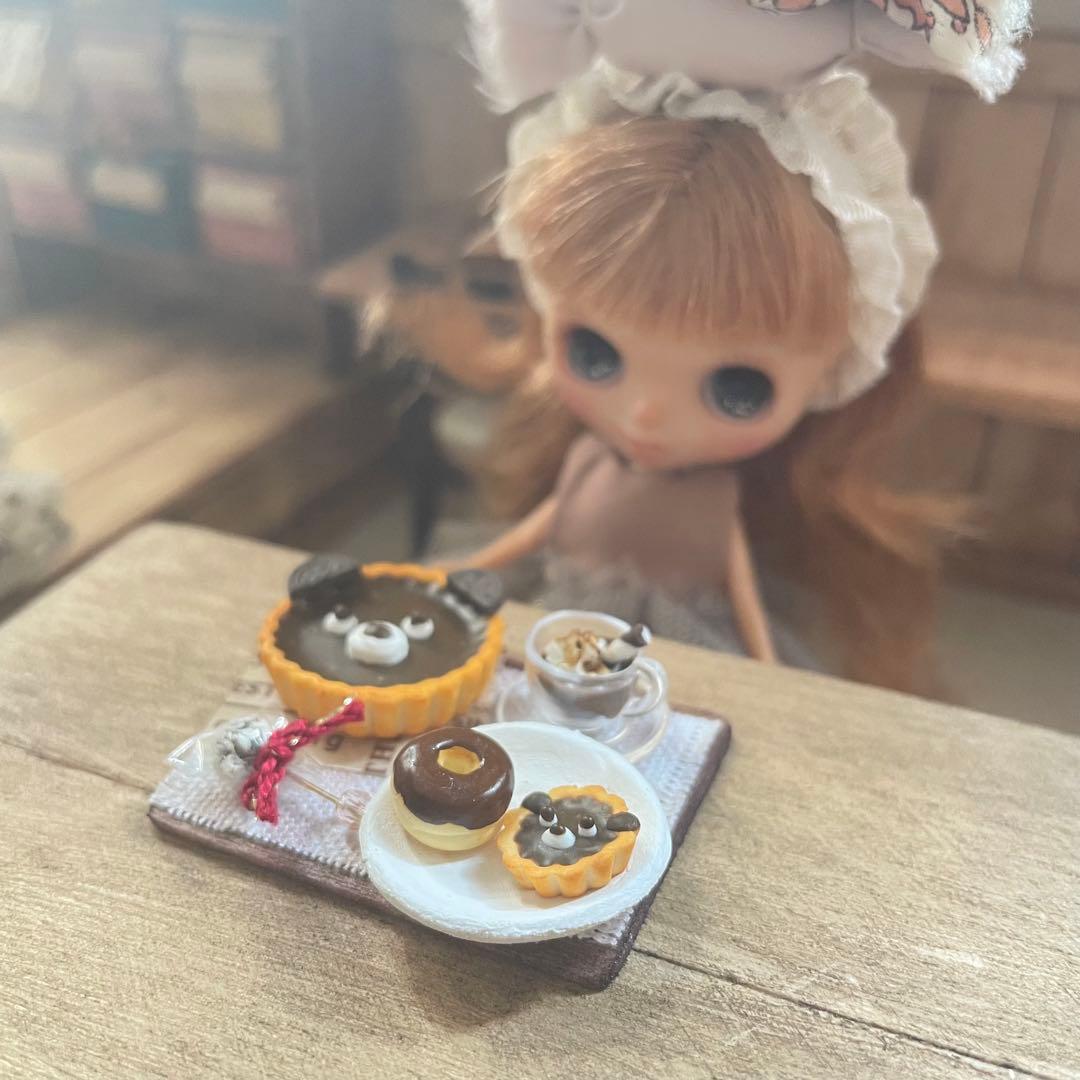 くまさん親子のチョコタルトセット オーダー ミニチュアスイーツ