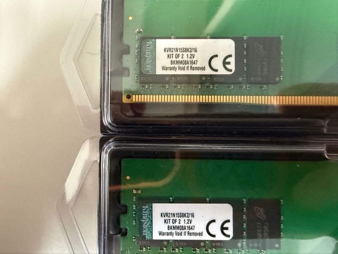 Kingston製 DDR4-2133 8GB×2枚