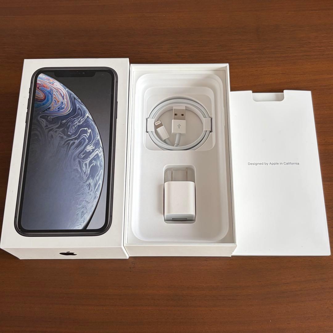 【美品】Apple iPhone XR ブラック SIMロック解除済