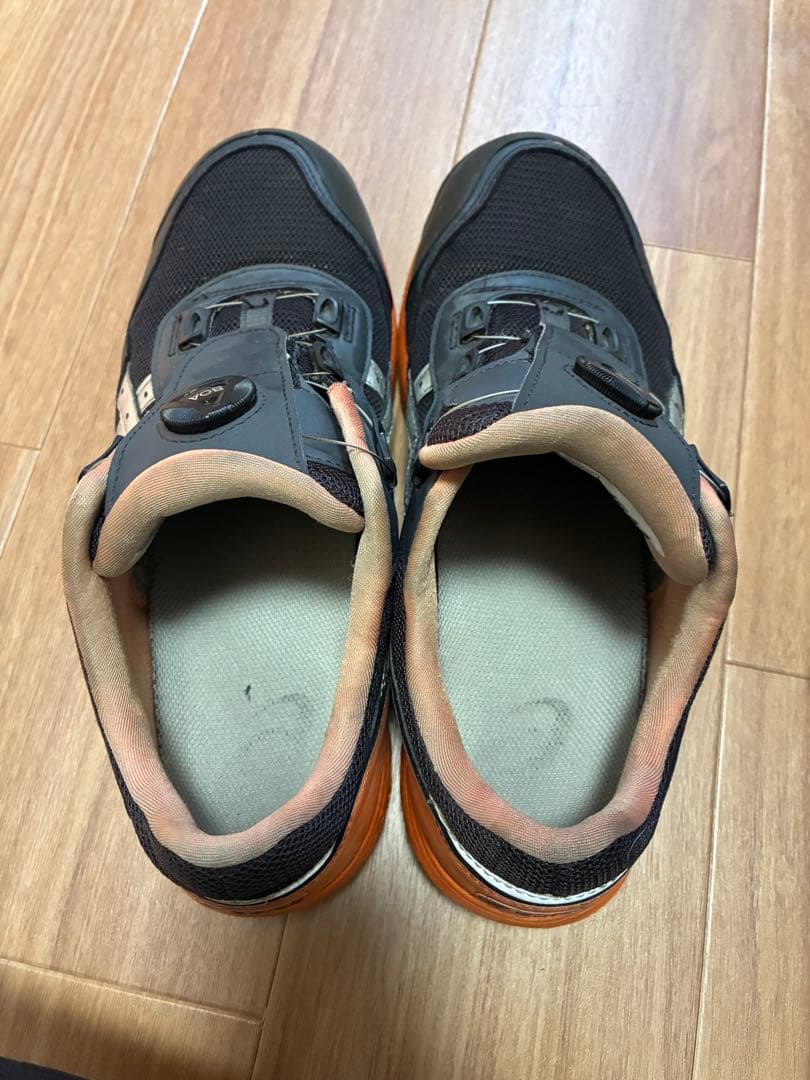 asics BOAシステム 安全靴 オレンジ/ブラック