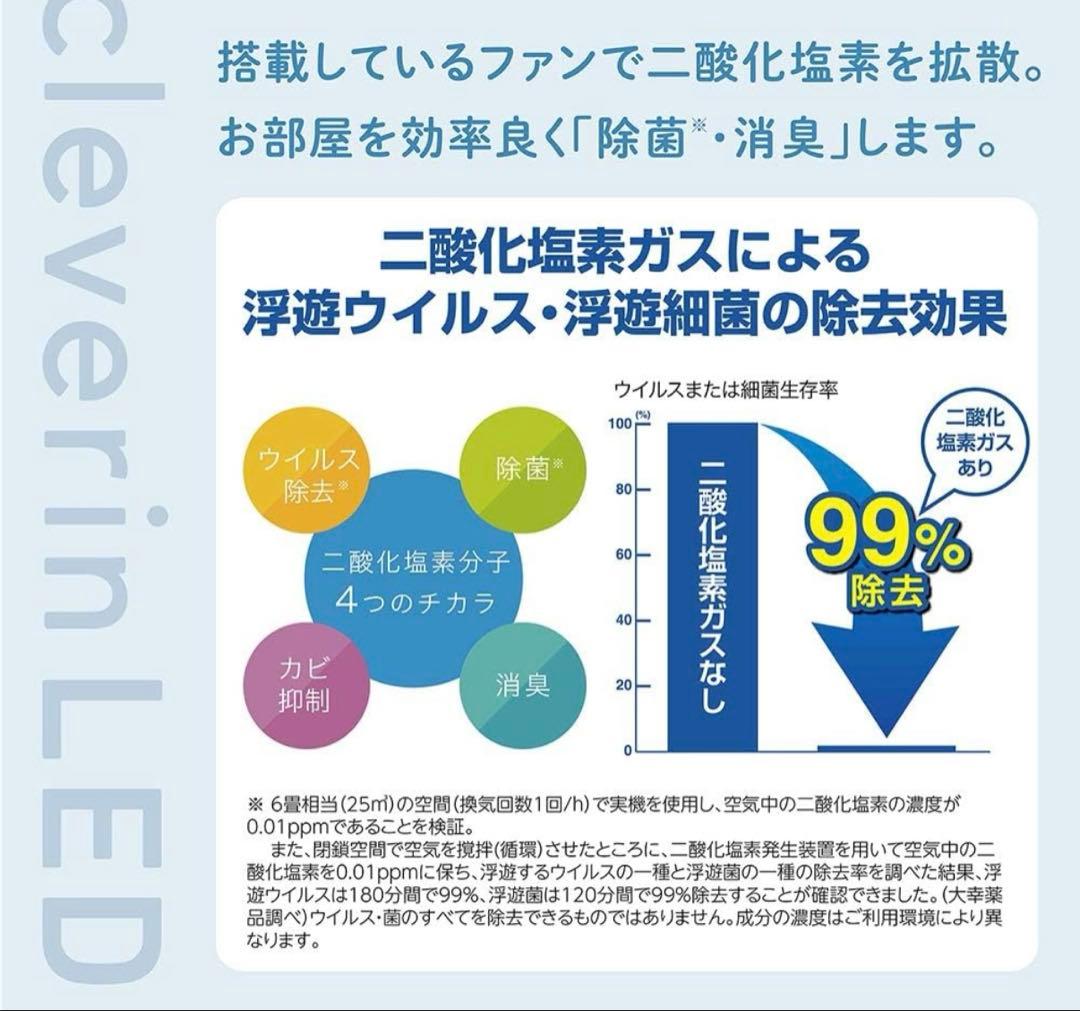 クレベリンLED搭載ハイブリッド式加湿器KMHV-701C/DHBK-220CL