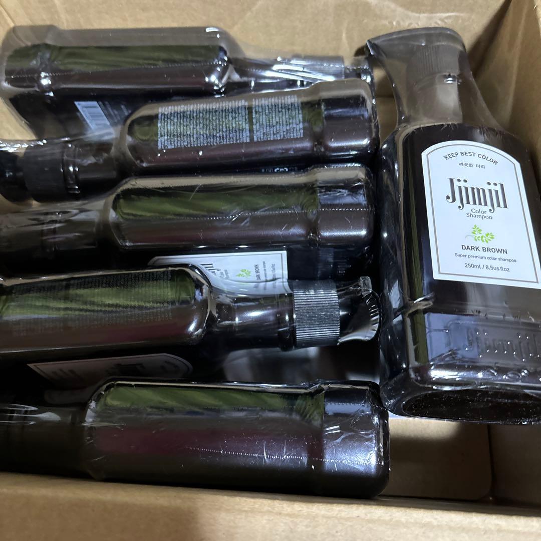 【新品未開封】Jjimjilカラーシャンプーダークブラウン250ml 6本セット