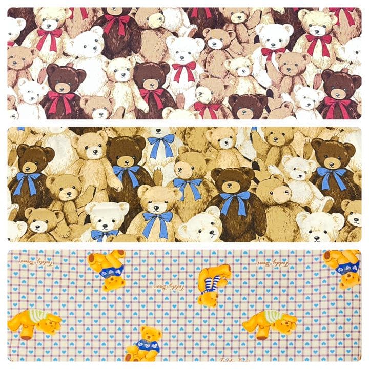 【名前刺繍無料サービス】テディベア柄★入園入学セット〈オーダー受付〉