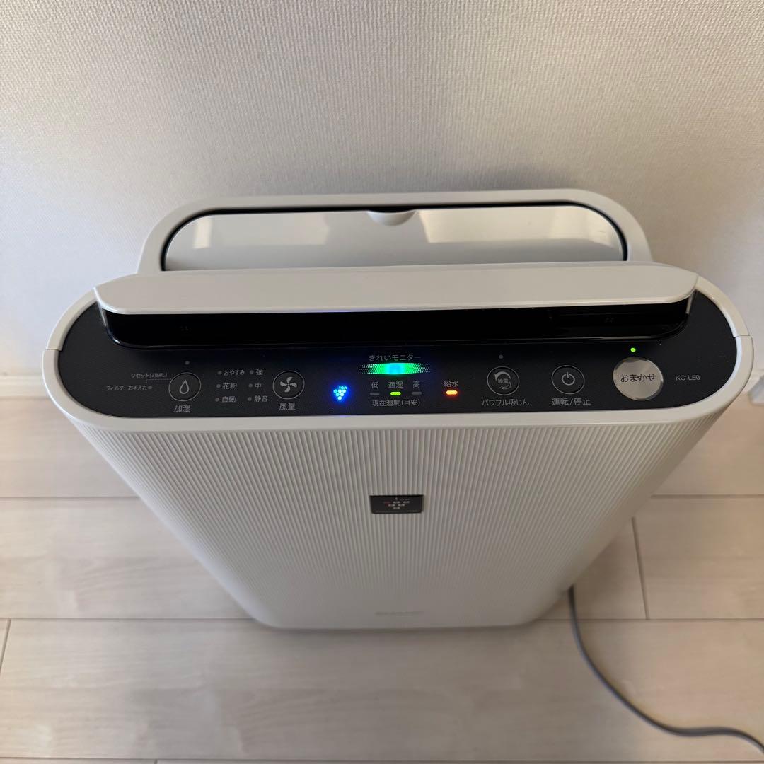 【良品】SHARP 2021年製 加湿空気清浄機 KC-L50