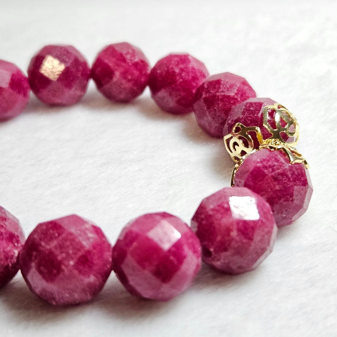 ♡ルビー ファセットカット ブレスレット♡