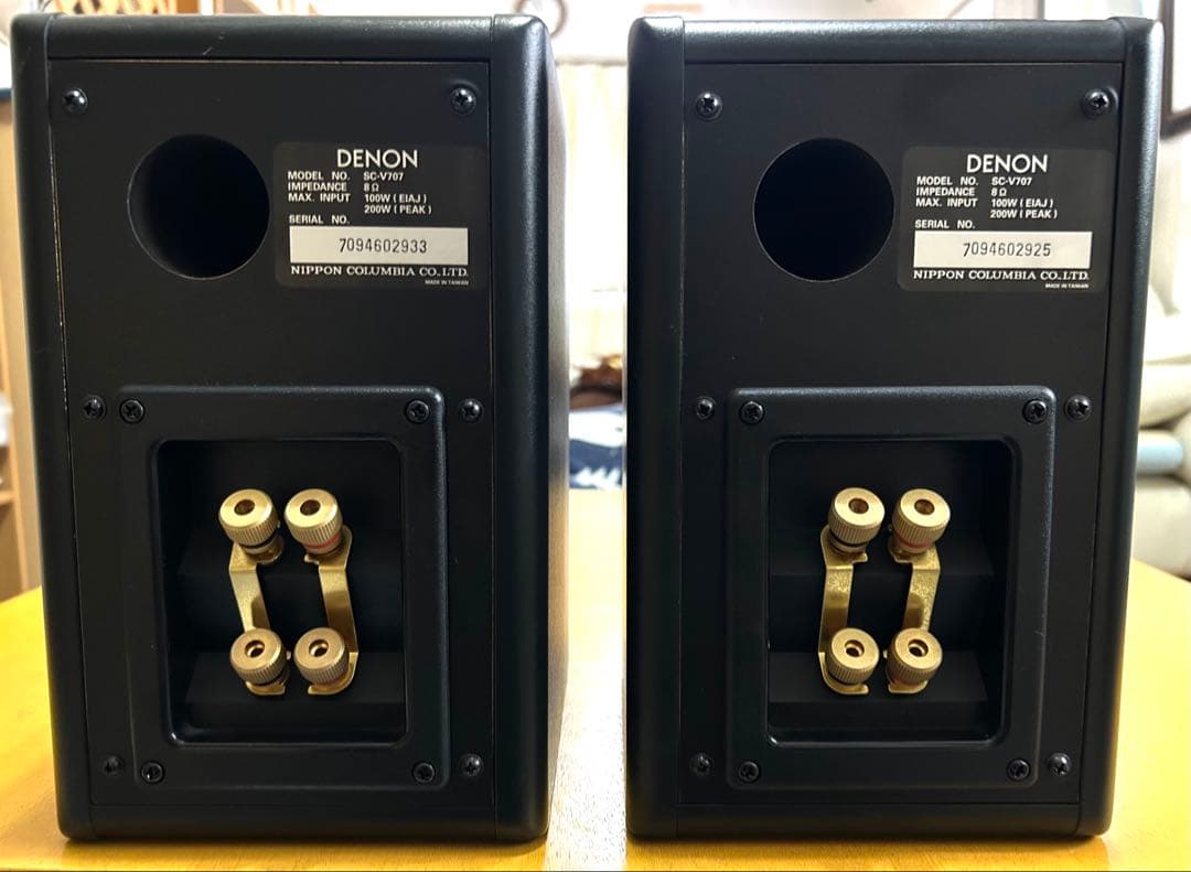 【比較的美品】DENON SC-V707 ブラック ブックシェルフスピーカー