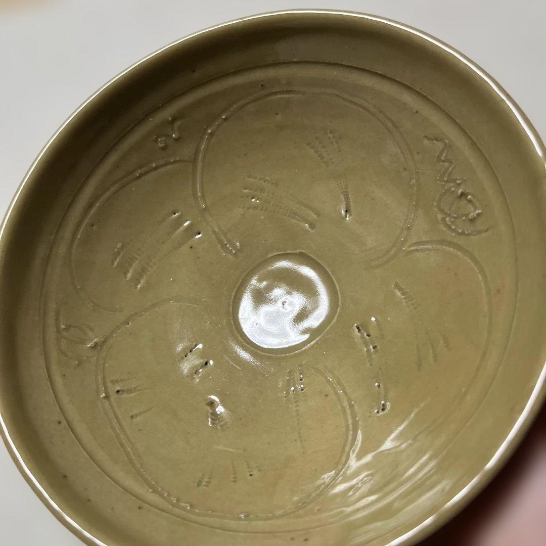 茶碗　二代蔵六造　眞清水蔵六　京都清水焼　泥中庵蔵六　珠光青磁写　珠光写　夏茶碗