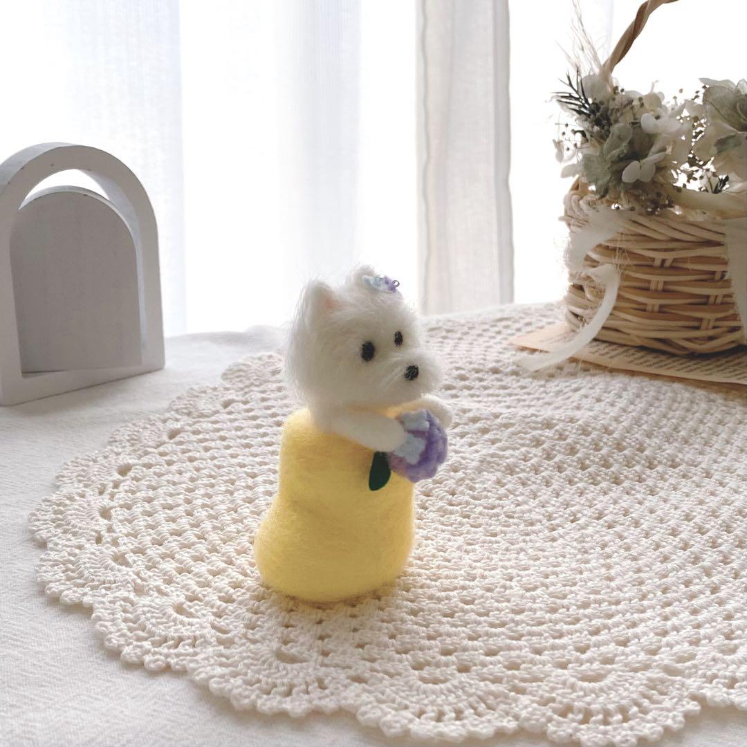 ウエスティ様　梅雨作品　羊毛フェルト