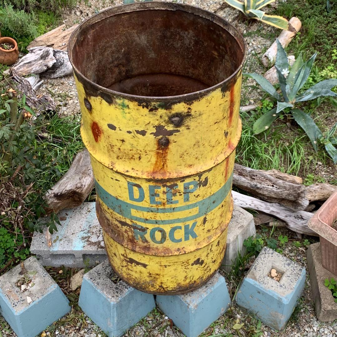 送料込み！USA VTGドラム缶 DEEP ROCK/15U.S.GALLONS