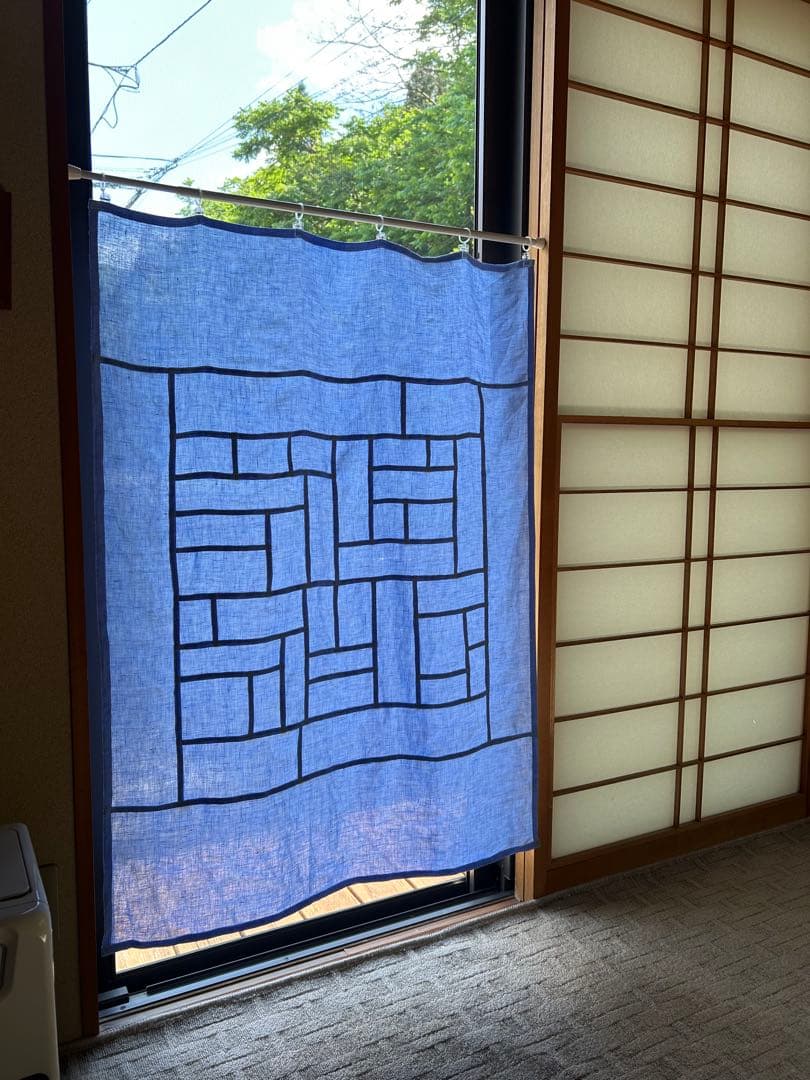 「夏の群青色」麻ポジャギ