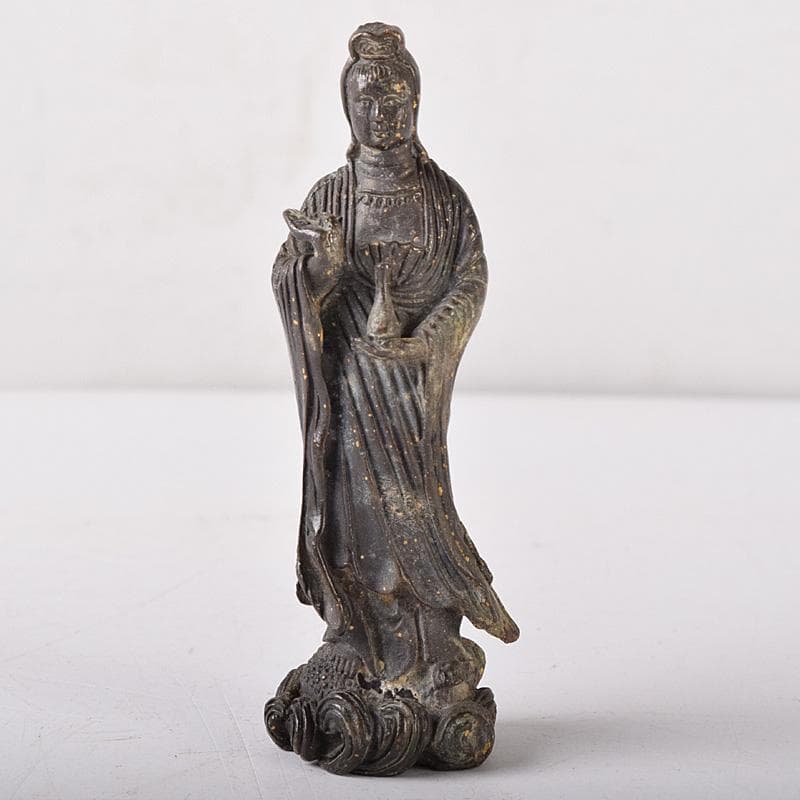 仏教美術　古銅　観音像　仏像　懐中仏　C　7500