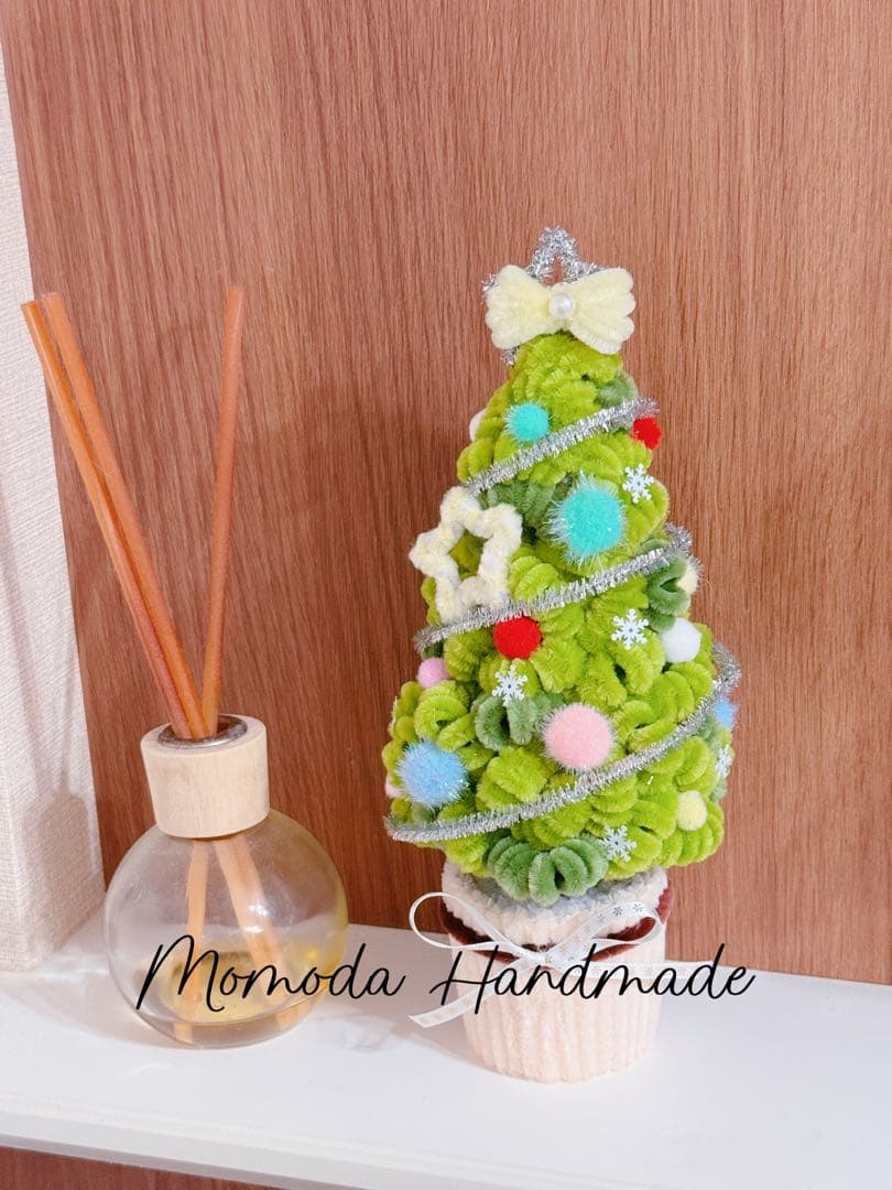 ＊匿名ちゃん＊サンタスクリスマスリースとクリスマスツリーの鉢植え3点セット