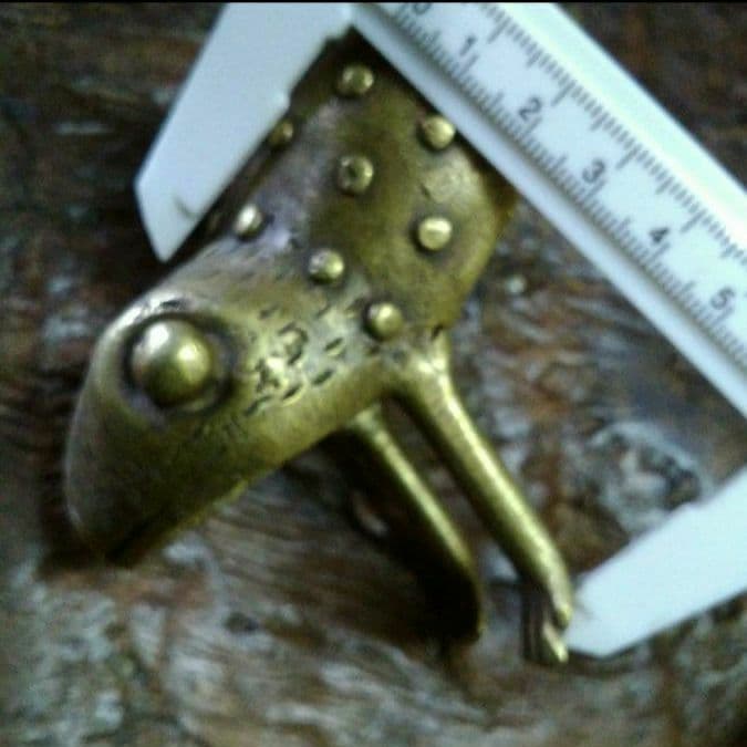 アフリカ　トーゴ共和国　新品　ハンドメイド真鍮　アニマル　カエル