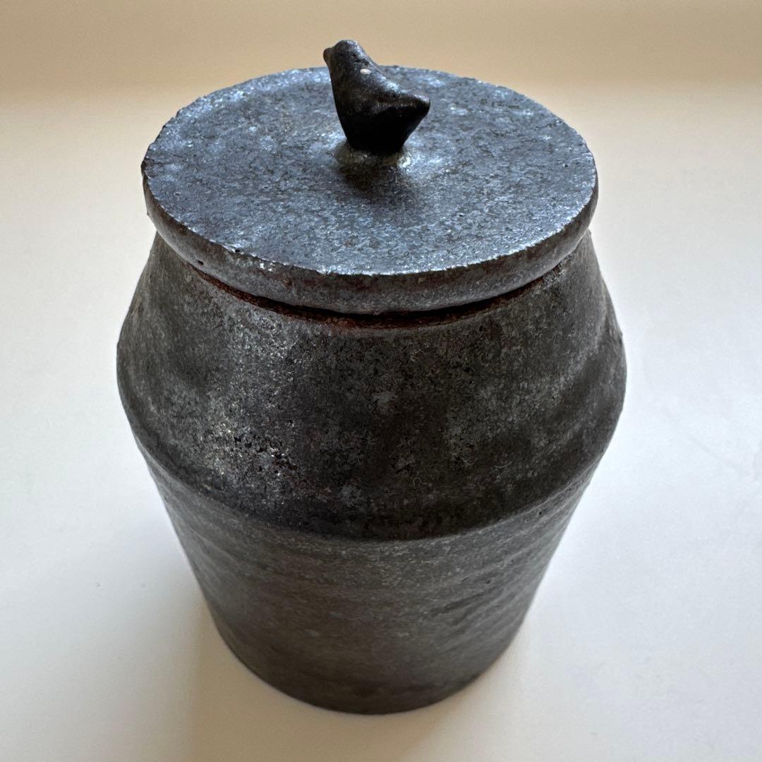 原田七重　小鳥　シュガーポット　茶箱　お棗