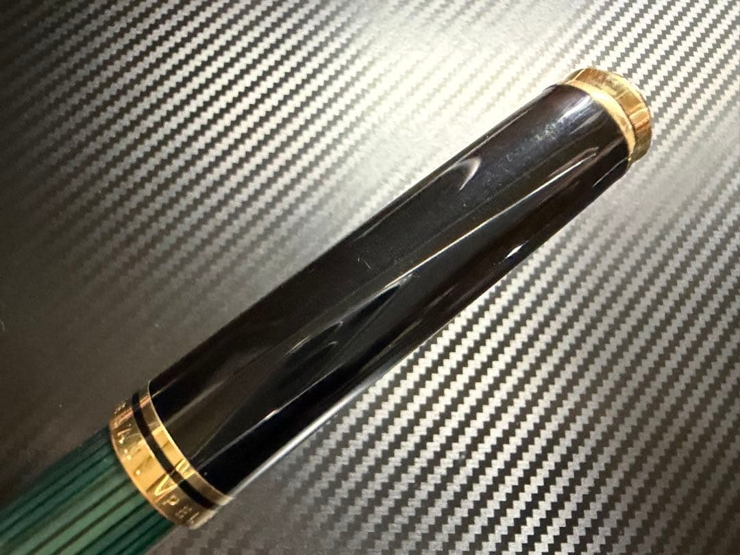 美品 ペリカン スーベレーン PF刻印 M1000 緑縞 M 中字 万年筆