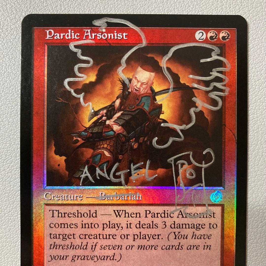 MTG パーディック山の火つけ 英語版 FOIL サインド 拡張アート 1枚
