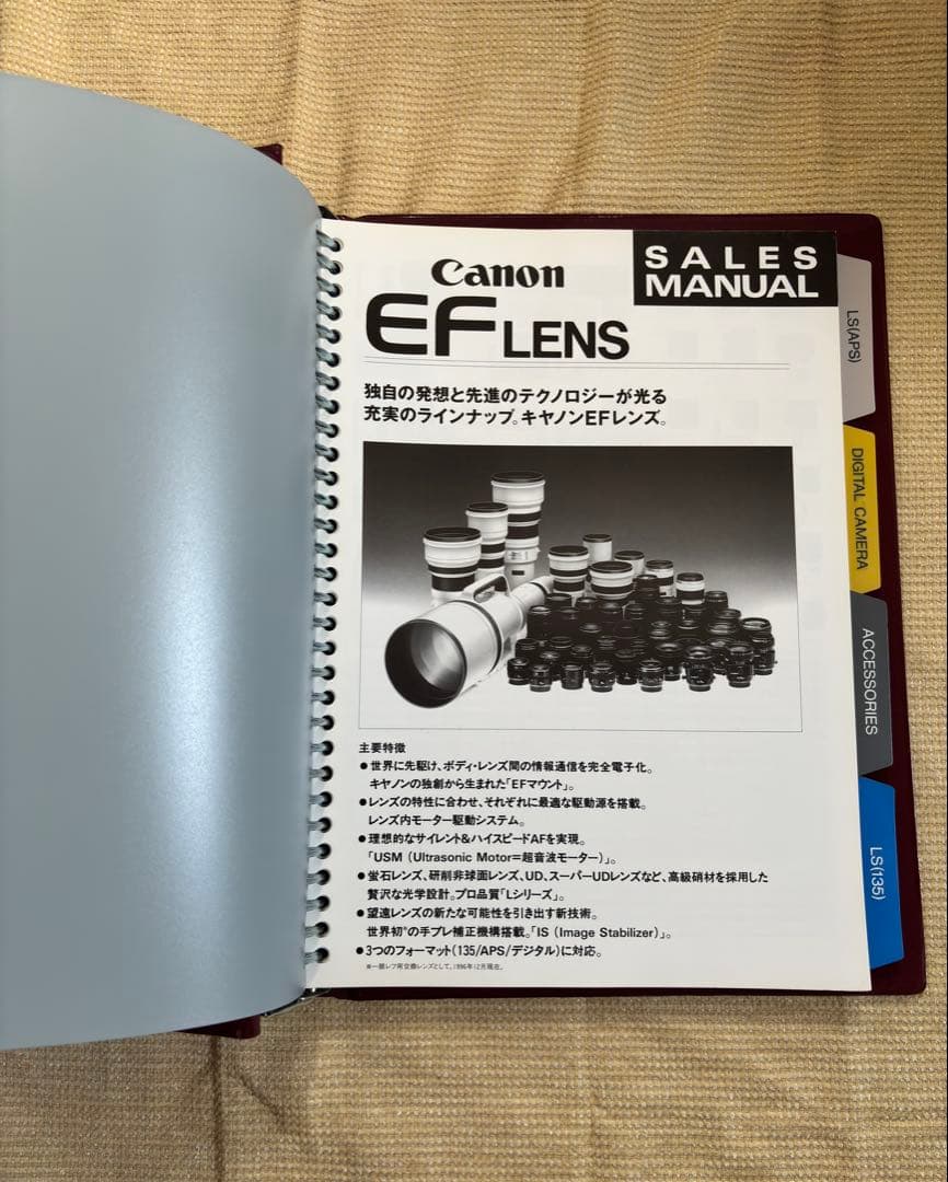 キャノン SALES MANUAL カメラ販促用・非売品