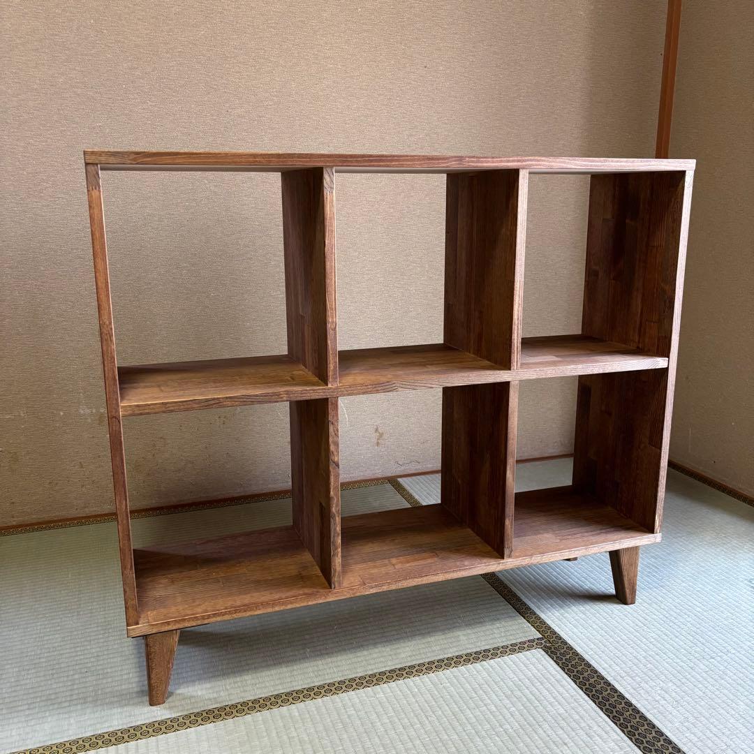 ハンドメイド　脚付き本棚・オープンシェルフ　オーダー受け付けます