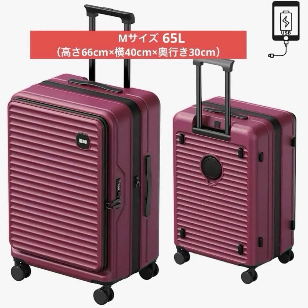 【✨月末セール✨】 スーツケース キャリーケース USBポート 65L