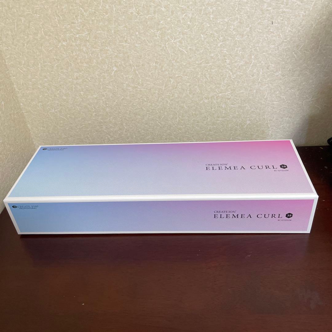 一度のみ使用　ELEMEA CURL カールヘアアイロン 38㎜　ホワイト