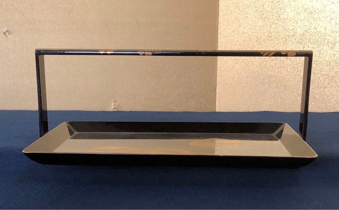 割引❗️《R》黒塗縁金 梨地 源氏香貝蒔絵 手付盆 大小 入れ子 251225か3