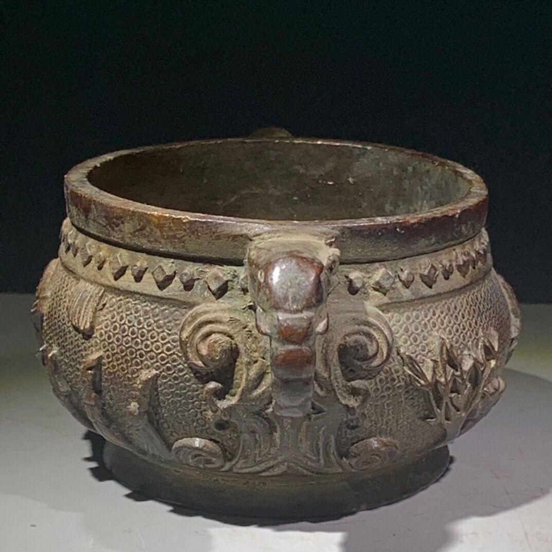 銅 細工 六字帝王炉 香道具 工芸品 美術品 置物