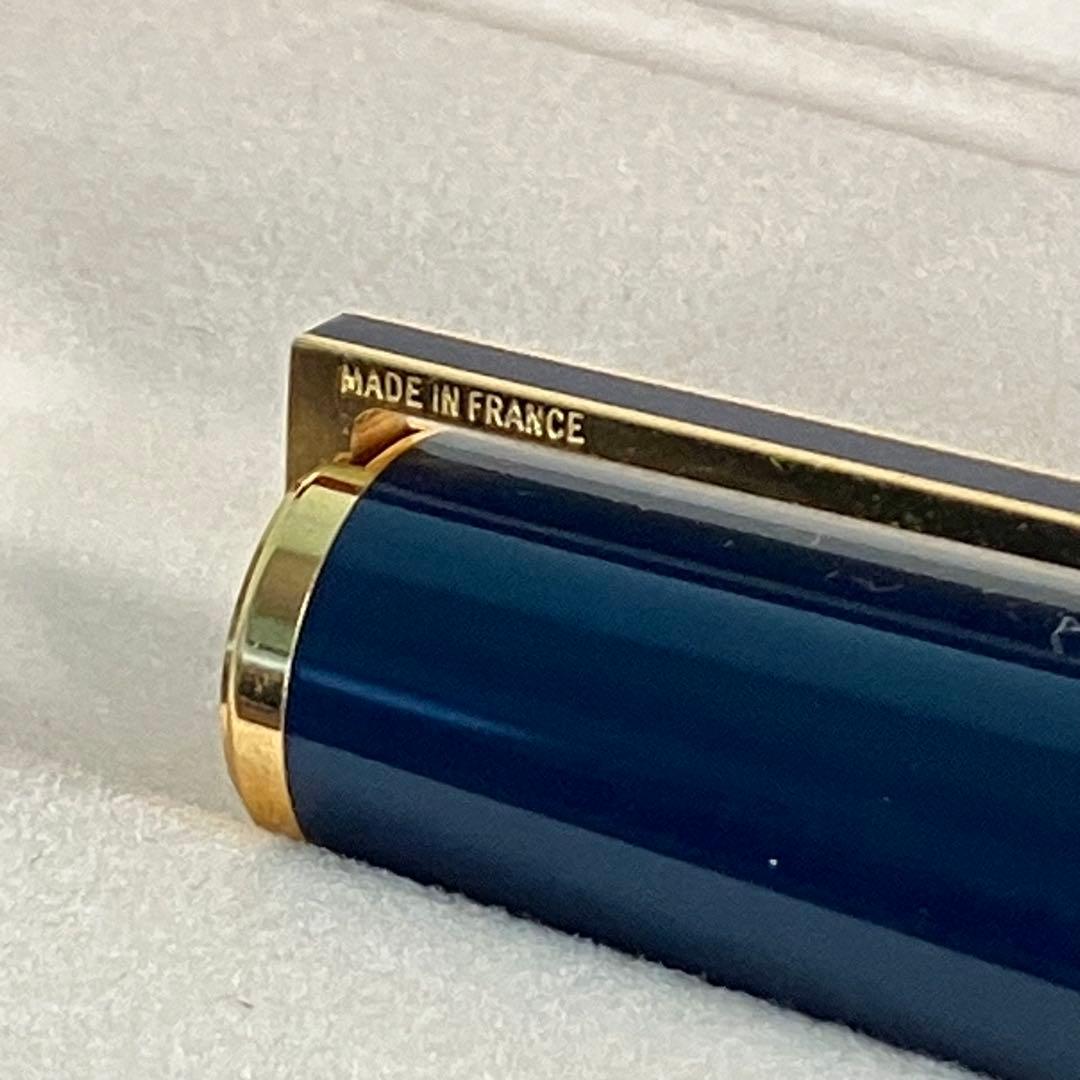 S.T. Dupont エステーデュポン　ボールペン　刻印入り　ネイビー