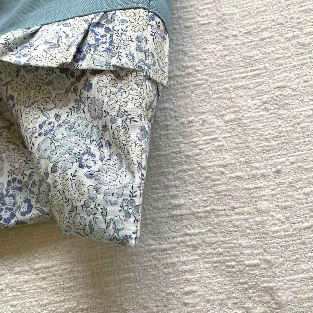 mik！花柄フリルレッスンバッグ+上履き袋+体操服袋セット　フレンチブルー