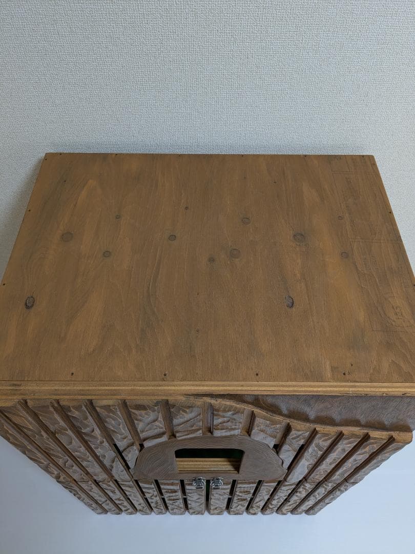 【世界で１つ】ふくろうケージ／猛禽類/鳥類用 木肌彫刻デザイン 鳥ケージ 鳥かご