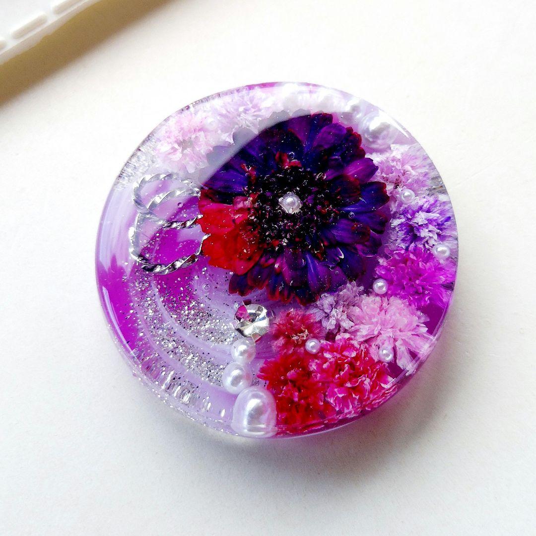 【1336】レジン　マトリカリア　ヘアゴム　ポニーフック　ブロ―チ　ハンドメイド