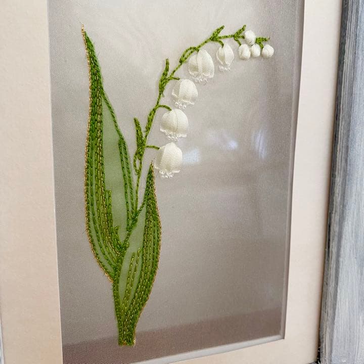 muguet すずらんのオートクチュール刺繍フレーム　B